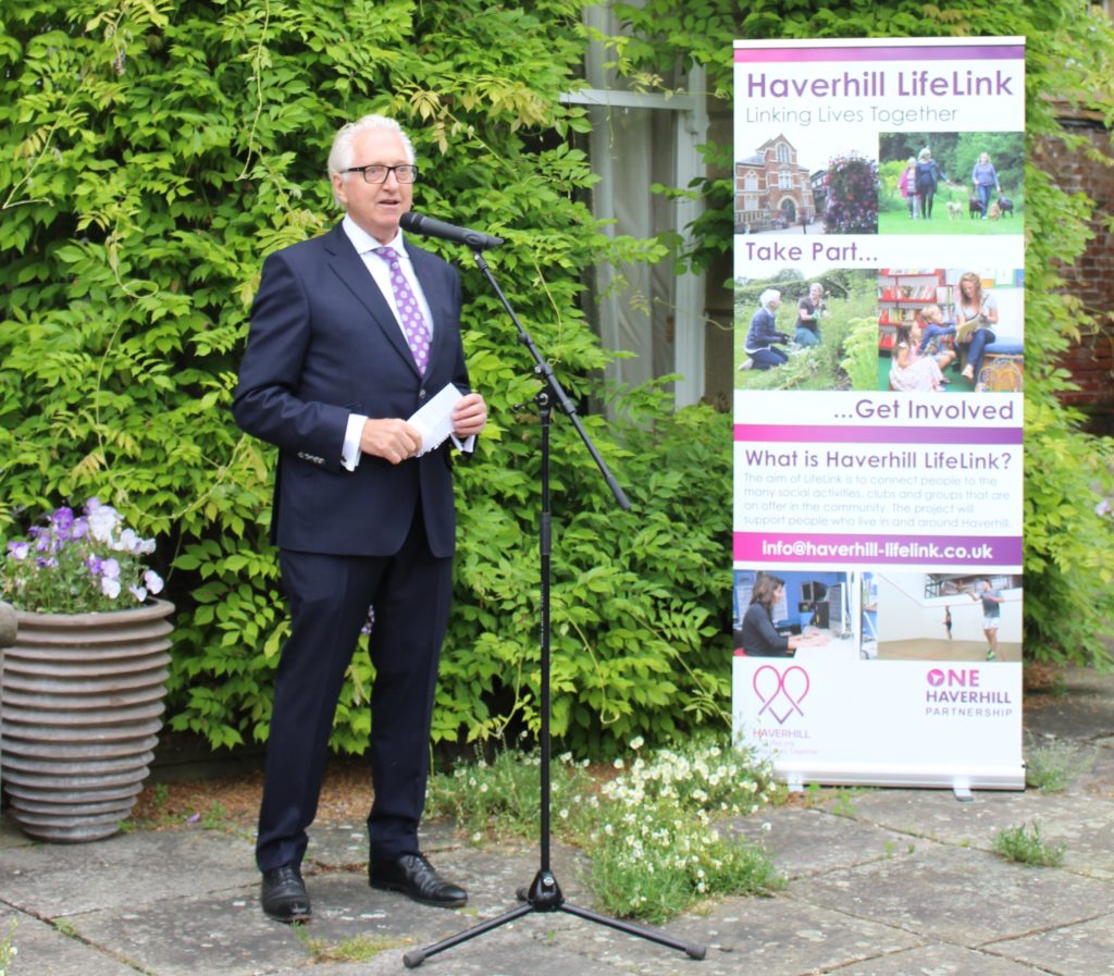 John Mayhew at Volunteer Garden Party