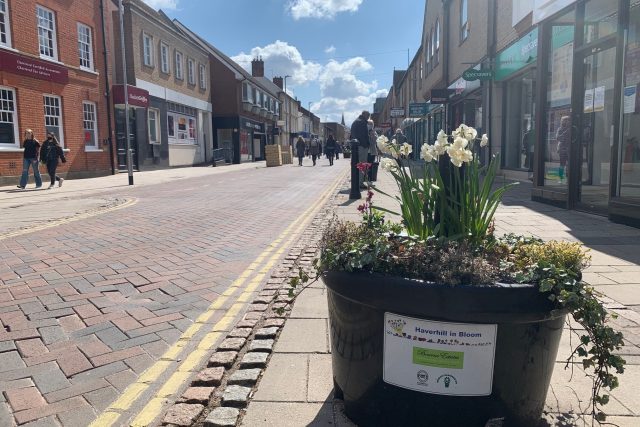 Haverhill High Street - sunshine